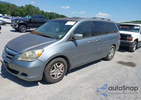 2006 Honda Odyssey Ex-L из США, поврежденный, VIN 5FNRL38606B100330